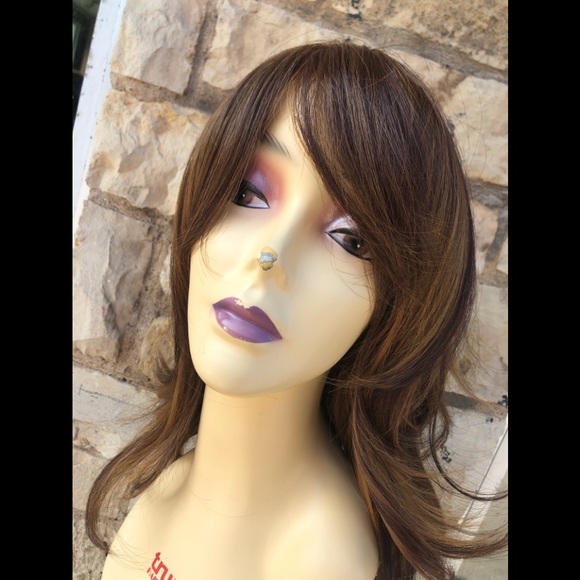 Skin top Ginger Copper brown Wig main image 8